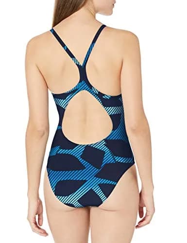 ARENA Spider Light Drop Back MaxLife One Piece Swimsuit, Navy - Navy, 26 | Chlorine-Resistant, Comfortable Fit thumbnail 2