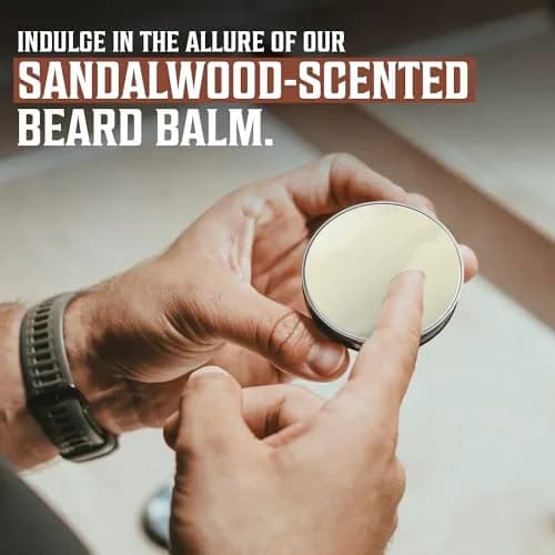 Viking Revolution Sandalwood Beard Balm - Beard Butter for Men, 50ml (1.7 Fl Oz) | Tames & Softens Beard thumbnail 4