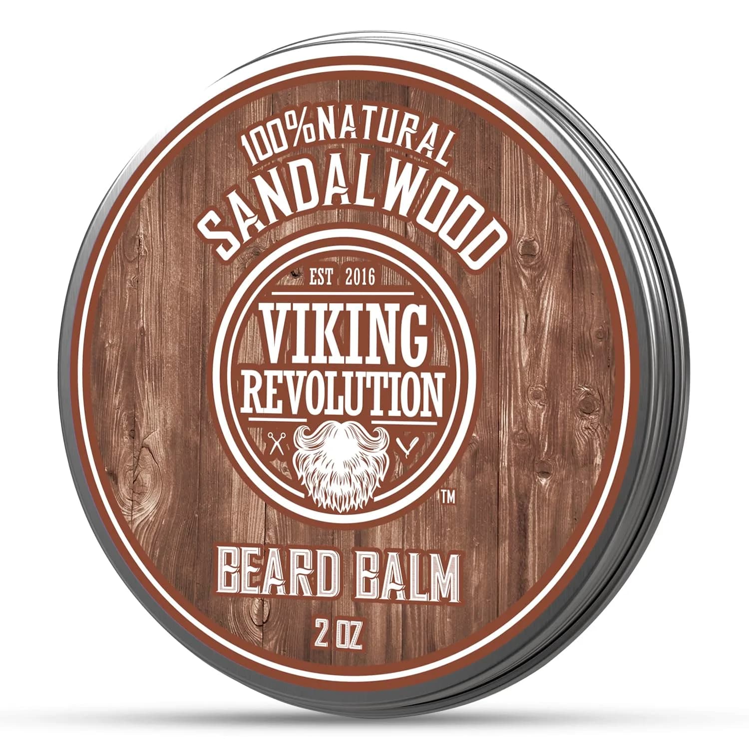Viking Revolution Sandalwood Beard Balm - Beard Butter for Men, 50ml (1.7 Fl Oz) | Tames & Softens Beard - main product image