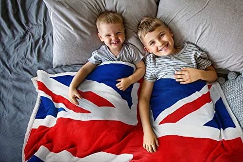 Catalonia Union Jack Blanket 50x60 inch | British Flag Cozy Fleece Throw for Home & Gifts thumbnail 5