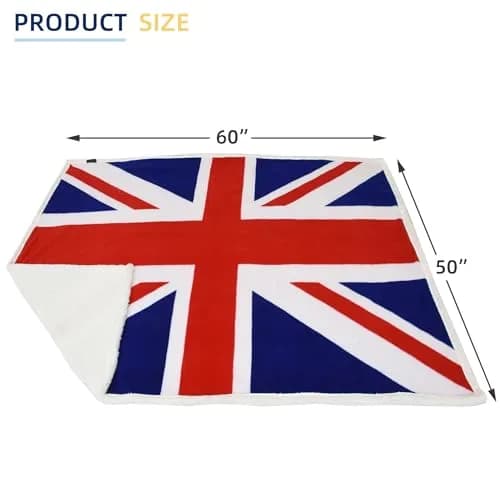Catalonia Union Jack Blanket 50x60 inch | British Flag Cozy Fleece Throw for Home & Gifts thumbnail 8
