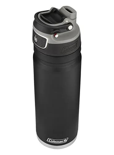 Coleman Autoseal FreeFlow Stainless Steel Water Bottle, Black, 710ml (24oz) | Keeps Cold 31 Hrs thumbnail 1