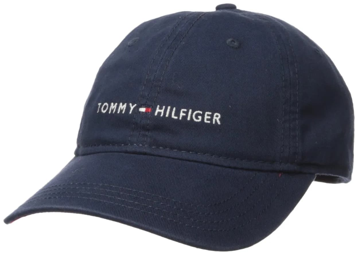 Tommy Hilfiger Men's Logo Dad Baseball Cap - Tommy Navy | 100% Cotton, Adjustable Fit thumbnail 1