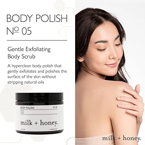 milk + honey Exfoliating Body Polish No. 5-Sea Salt & Sugar, 7 oz | Gentle scrub for sensitive skin, women & men thumbnail 2