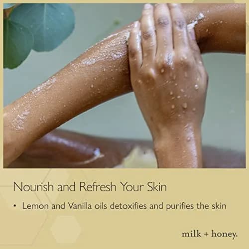 milk + honey Exfoliating Body Polish No. 5-Sea Salt & Sugar, 7 oz | Gentle scrub for sensitive skin, women & men thumbnail 3