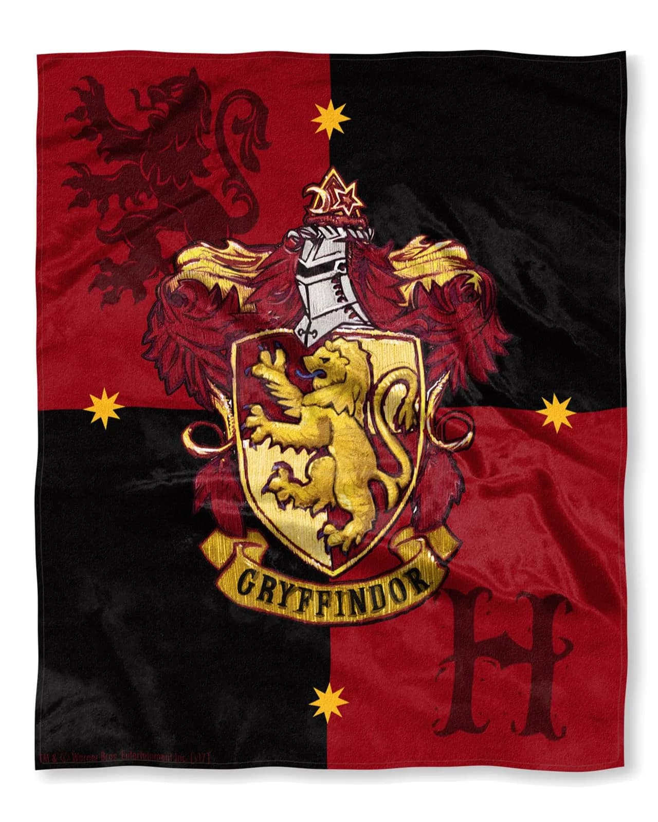 Northwest Harry Potter Gryffindor House Crests Silk Touch Throw Blanket 127x152 cm (50" x 60") | Official Merchandise for Fans — Gryffindor
