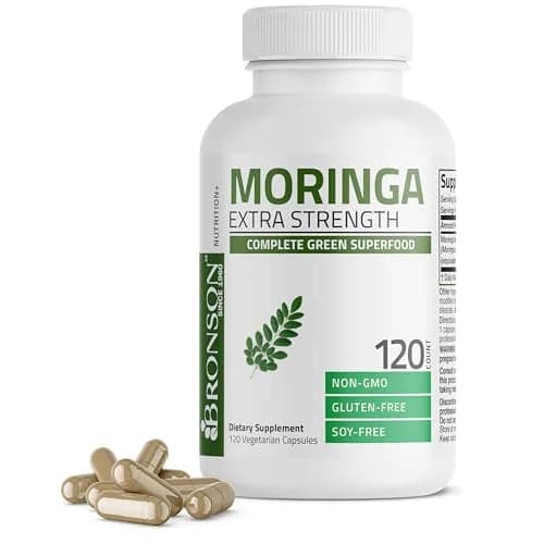 Bronson Moringa Extra Strength Leaf Extract | 120 Vegetarian Capsules for Overall Wellness thumbnail 1