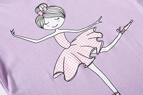 Family Feeling Big Girls Long Sleeve Ballet Pajamas Sets 8 | Snug Cotton Sleepwear for Kids thumbnail 4