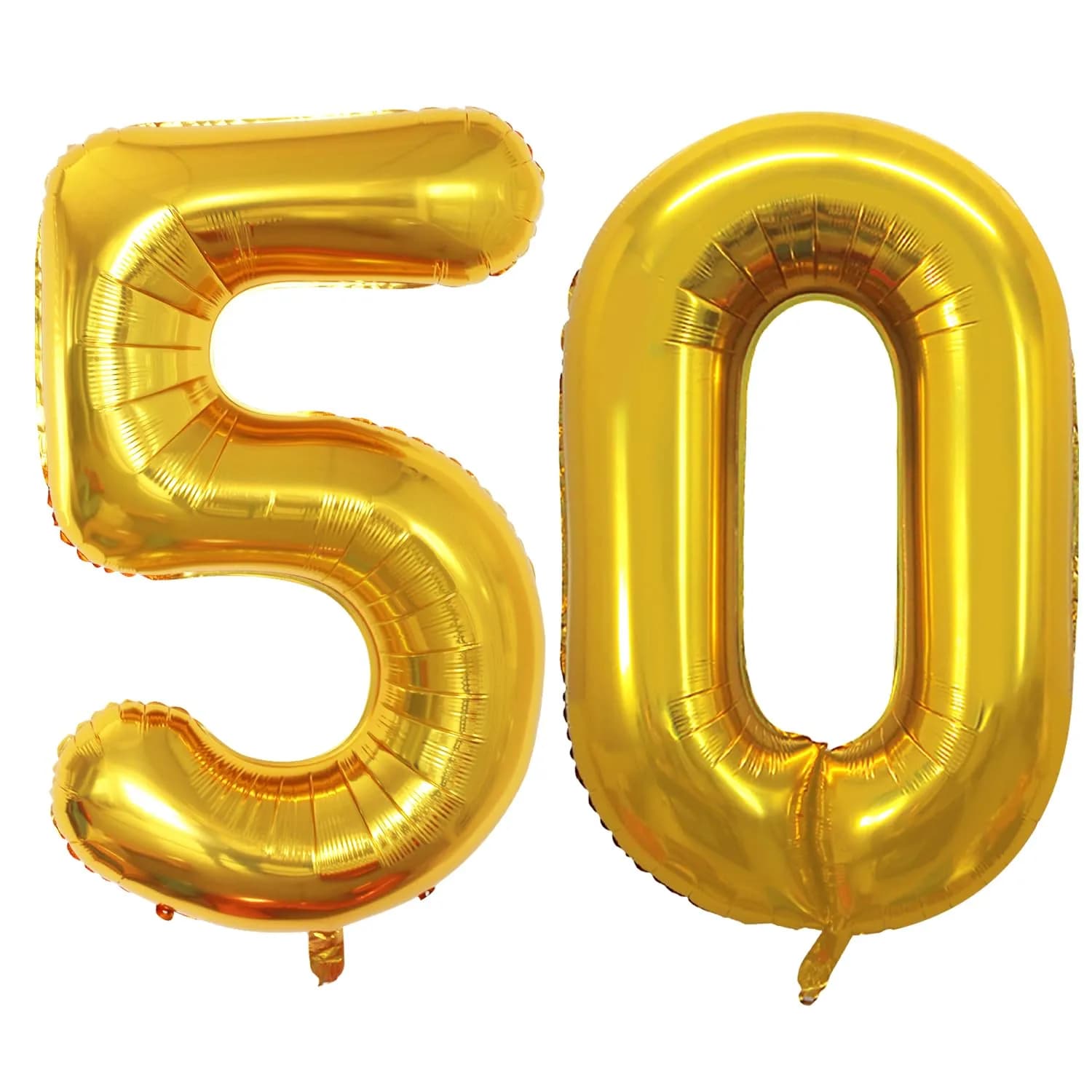 GOER Number 50 Balloons 42 Inch Gold | Reinforced Jumbo Foil Helium Balloons for 50th Anniversary — Gold