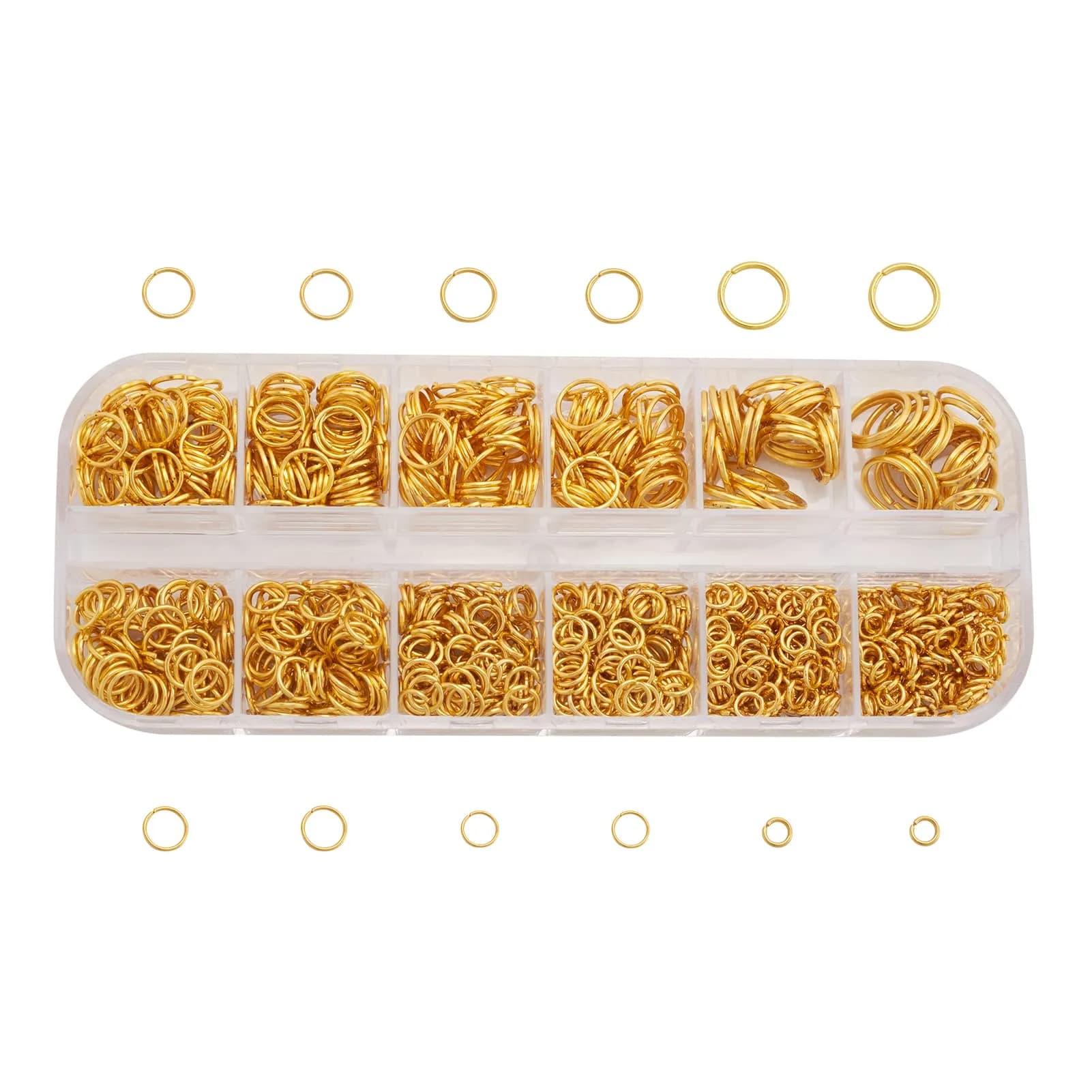 PH PandaHall Jewelry Findings 4-10mm Golden Jump Rings | Jewelry Making Components — Golden