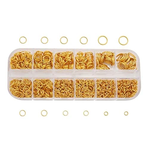 PH PandaHall Jewelry Findings 4-10mm Golden Jump Rings | Jewelry Making Components thumbnail 1