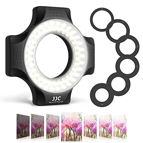 JJC Macro Ring Light with 49/52/55/58/62/67mm Adapter Rings | Bright Macro & Portrait Lighting thumbnail 1