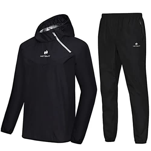 HOTSUIT Men's Sauna Suit Jacket & Pants Black M | Accelerates Sweat for Weight Loss & Body Shaping thumbnail 1