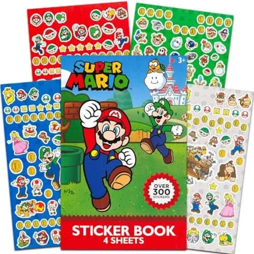 Super Mario Brothers Sticker Pad | 300+ Colorful Stickers for Kids & Parties thumbnail 1