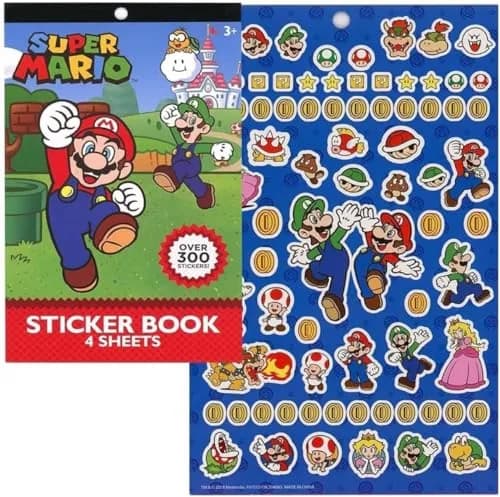 Super Mario Brothers Sticker Pad | 300+ Colorful Stickers for Kids & Parties thumbnail 4