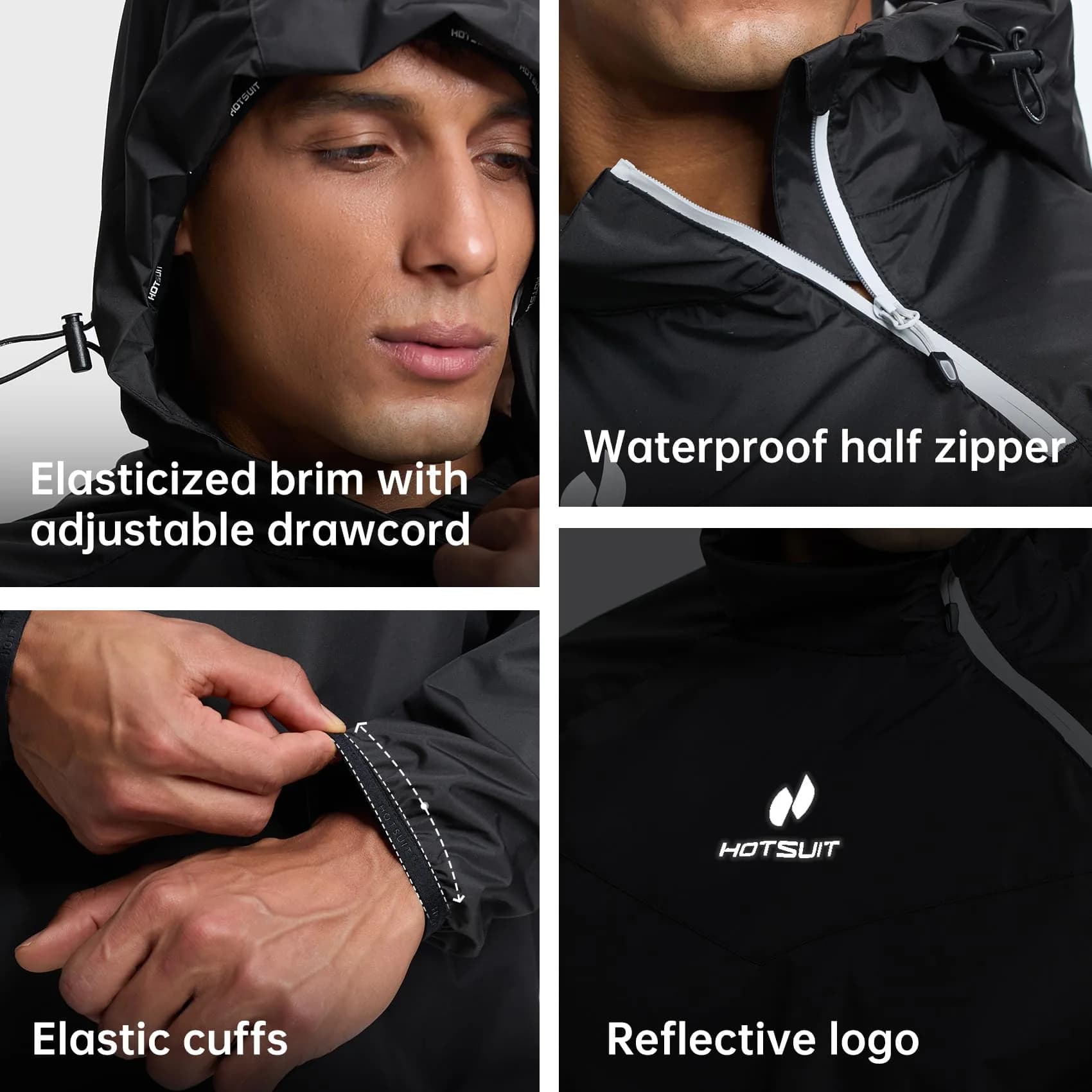 HOTSUIT Men's Sauna Suit Black 3XL | Sweat-Inducing Workout Gear for Enhanced Perspiration - view 5