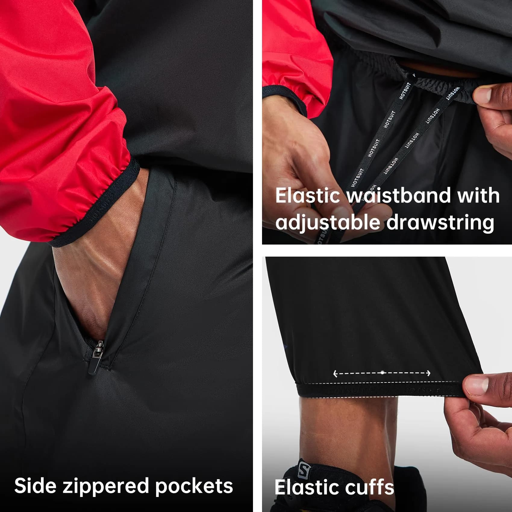 HOTSUIT Men & Women Sauna Suit Set | Red, 3XL (0.54 kg) - view 6