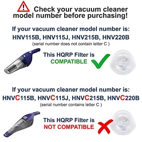HQRP Washable Vacuum Filter 4-Pack | Compatible with Black+Decker Hand Vacs thumbnail 2