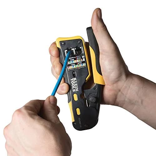 Klein Tools VDV226-110 Ratcheting Modular Data Cable Crimper, Wire Stripper & Cutter for RJ11/RJ12 & RJ45 Pass-Thru Connectors | 14.4 oz (408 g) Tool thumbnail 5
