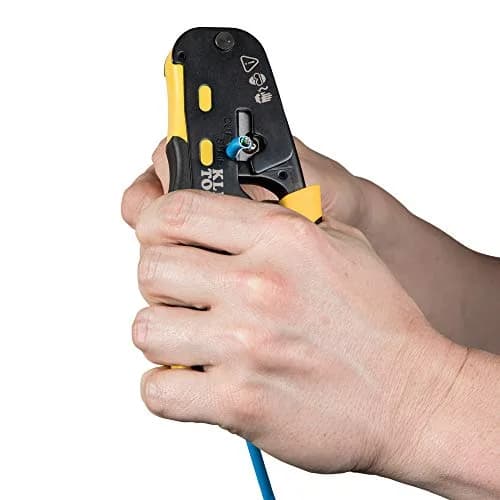 Klein Tools VDV226-110 Ratcheting Modular Data Cable Crimper, Wire Stripper & Cutter for RJ11/RJ12 & RJ45 Pass-Thru Connectors | 14.4 oz (408 g) Tool thumbnail 6