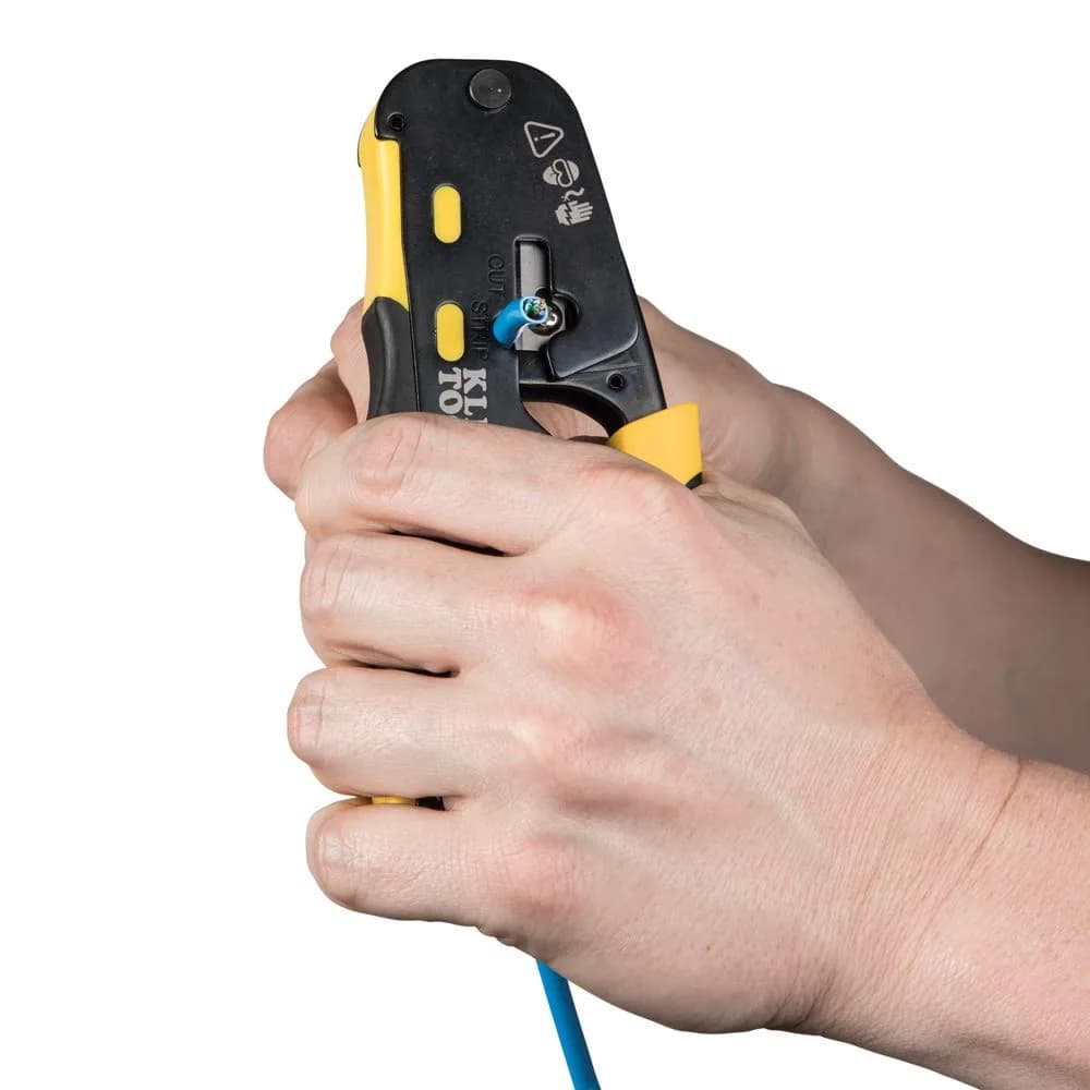Klein Tools VDV226-110 Ratcheting Modular Data Cable Crimper, Wire Stripper & Cutter for RJ11/RJ12 & RJ45 Pass-Thru Connectors | 14.4 oz (408 g) Tool - view 6