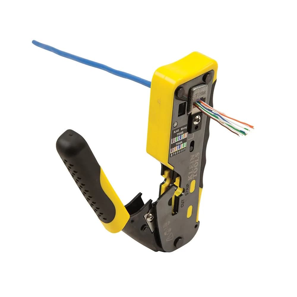 Klein Tools VDV226-110 Ratcheting Modular Data Cable Crimper, Wire Stripper & Cutter for RJ11/RJ12 & RJ45 Pass-Thru Connectors | 14.4 oz (408 g) Tool - view 8