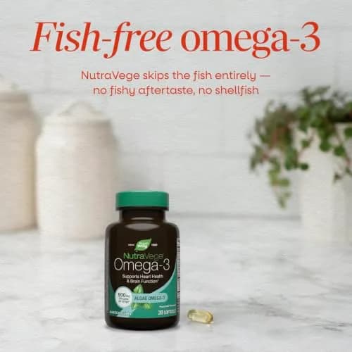 Nature's Way NutraVege Vegan Algal Oil Omega-3 550 mg (30 Count) | Supports Heart, Brain, and Eye Health thumbnail 3