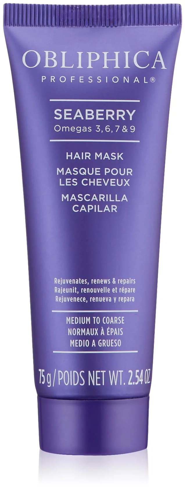 Obliphica Seaberry Hair Mask 2.64 Fl Oz | Deep Hydrating & Repair for Dry, Damaged Hair