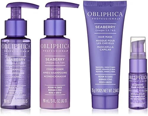 Obliphica Seaberry Medium To Coarse Travel Kit | Nourishing Hair Care On the Go thumbnail 1