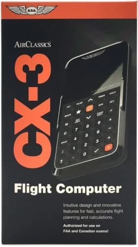 ASA CX-3 Flight Computer | Advanced Aviation Calculator for Student Pilots & Professionals | FAA Approved for Exams | ICAO-Compliant Digital E6B thumbnail 1