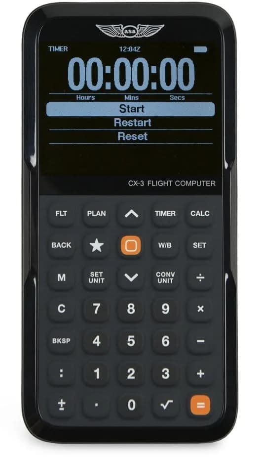 ASA CX-3 Flight Computer | Advanced Aviation Calculator for Student Pilots & Professionals | FAA Approved for Exams | ICAO-Compliant Digital E6B thumbnail 4