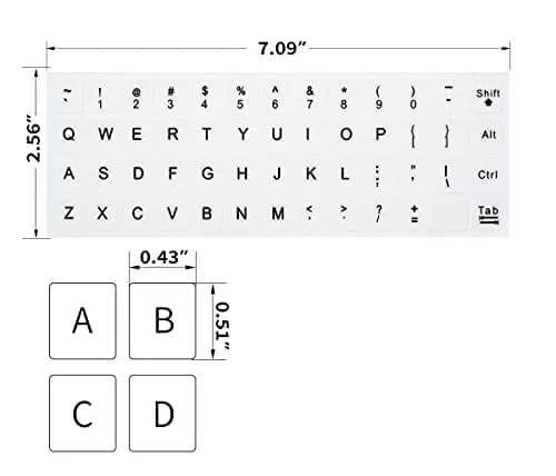 CaseBuy English Keyboard Stickers for Laptops & PCs | 48 Stickers thumbnail 2