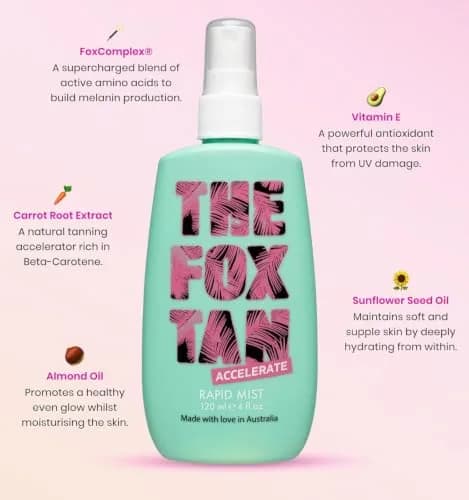 The Fox Tan Rapid Tanning Mist 120ml | Darker & Faster Tan, Vegan & Cruelty-Free thumbnail 2