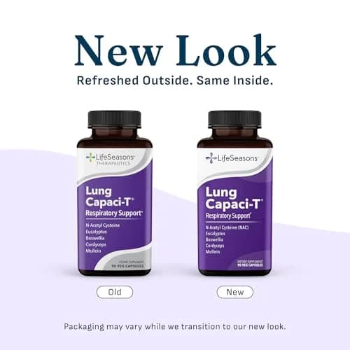 LifeSeasons Lung Capaci-T Respiratory Support Supplement 90 Capsules | Supports Oxygen Capacity & Mucus Reduction thumbnail 7