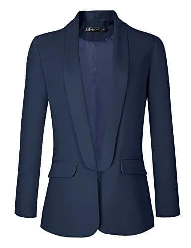 Urban CoCo Women's Office Blazer Jacket Open Front | Elegant Business Style with Hook & Eye Closure thumbnail 1