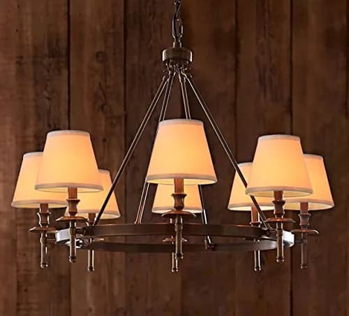 Eurus Home White Linen Lampshade Set of 6 | Clip-On Empire Shade for Chandeliers thumbnail 4