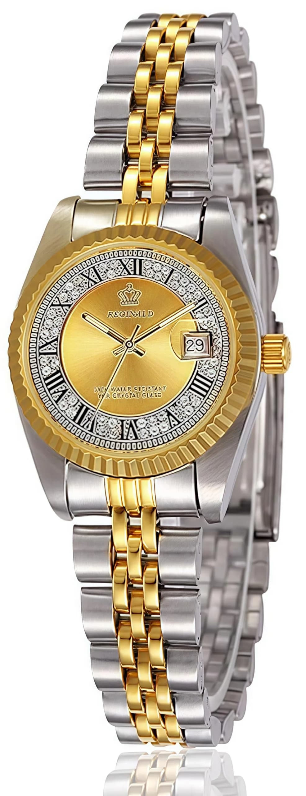 MASTOP Women's Quartz Dress Watch 26mm (1.02 in) Gold | Luminous Dial, Water-Resistant 30m — Gold