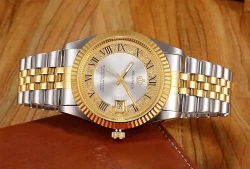 MASTOP Women's Two Tone Stainless Steel Dress Watch | 26mm Case, Luminous Dial, 30m Water Resistant thumbnail 3