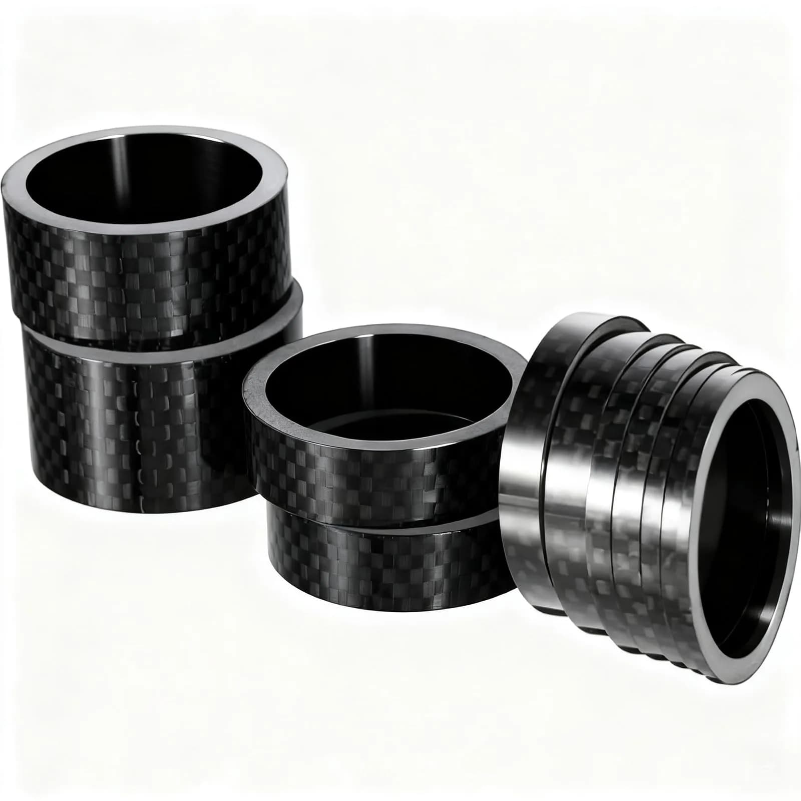 Sumind Carbon Fiber Bike Headset Spacers 1-1/8 Inch | 7 Sizes for Precise Fit & Light Weight