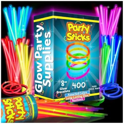 PartySticks Ultra Bright Glow Sticks Bulk Party Supplies 400 Pack | 8" Glow Sticks for Parties & Decorations thumbnail 1
