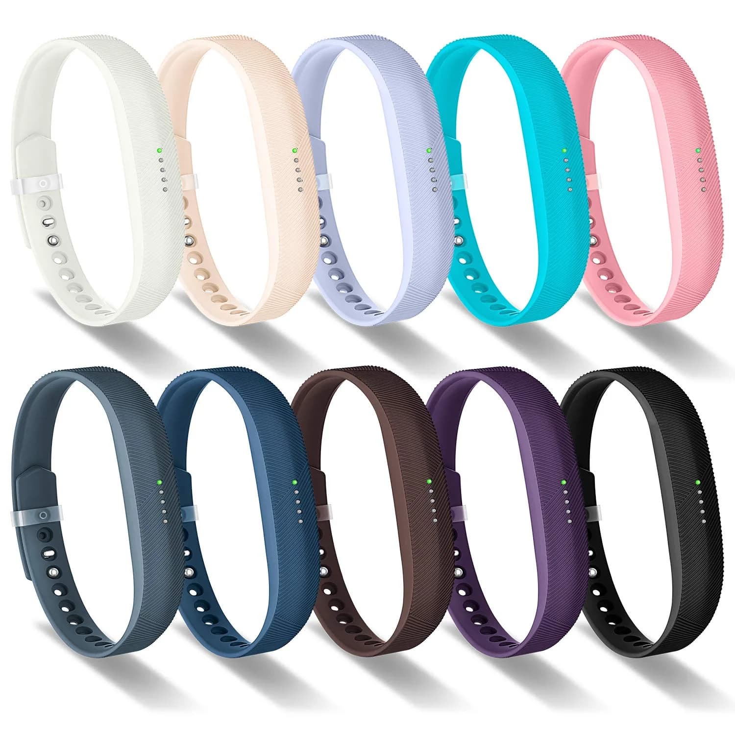 Greeninsync Z1 Clasp Replacement Bands for Fitbit Flex 2, Small Size, 12 Pack - main product image