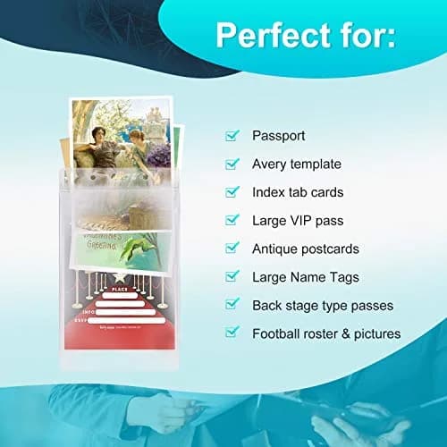 Fushing XXL Badge Holder Pack of 50 | Clear PVC, 0.3mm Thick, Vertical Display thumbnail 4