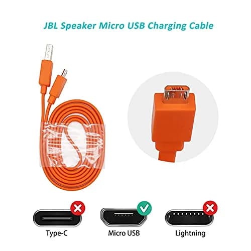Alitutumao Flat Micro USB Charging Cable 1m (3.3ft) Orange | Fast Charging & Data Sync thumbnail 2
