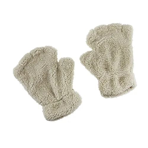 Ylucky Girls Cartoon Bear Claw Gloves Half Finger Paw Gloves Winter Warm Plush Faux Fur Mittens Hand Wear | Cute Animal Design for Cold Weather thumbnail 7