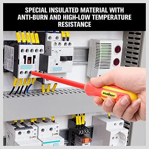 HORUSDY 6-Piece 1000V Insulated Precision Screwdriver Set with Magnetic Tips, CR-V Steel, Cushion Grip for Electrical Work thumbnail 8