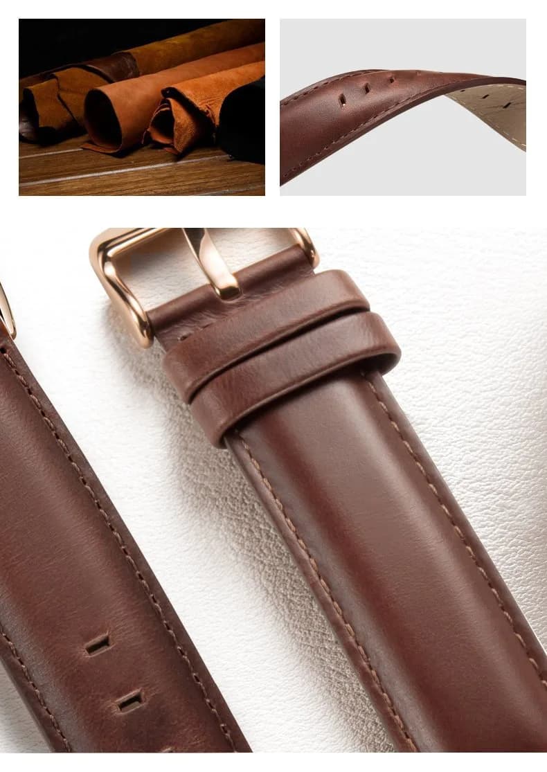 Carnival Men’s Chronograph Watch | Brown Leather Strap | 41MM Stainless Steel Case | Sapphire Glass | 30M Water Resistant thumbnail 3