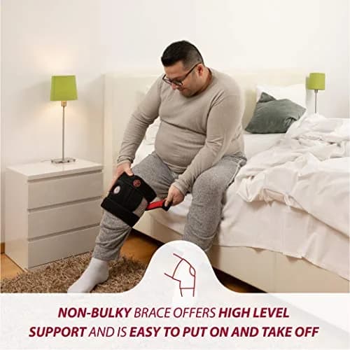 KARM Black Plus Size Knee Brace for Men & Women | Adjustable Support with Side Stabilizers & Open Patella (Size 3: 4XL/5XL/6XL) thumbnail 2