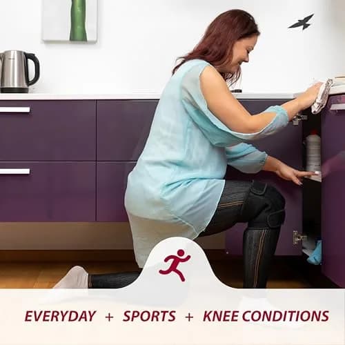 KARM Plus Size Knee Brace for Women & Men (Size 2: XL/XXL/3XL) - Adjustable Support with Side Stabilizers & Open Patella | 16-21 Inch Knee Circumference thumbnail 4