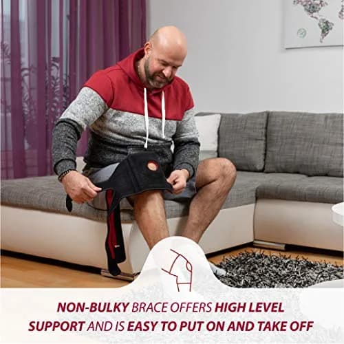 KARM Plus Size Knee Brace for Women & Men (Size 2: XL/XXL/3XL) - Adjustable Support with Side Stabilizers & Open Patella | 16-21 Inch Knee Circumference thumbnail 2