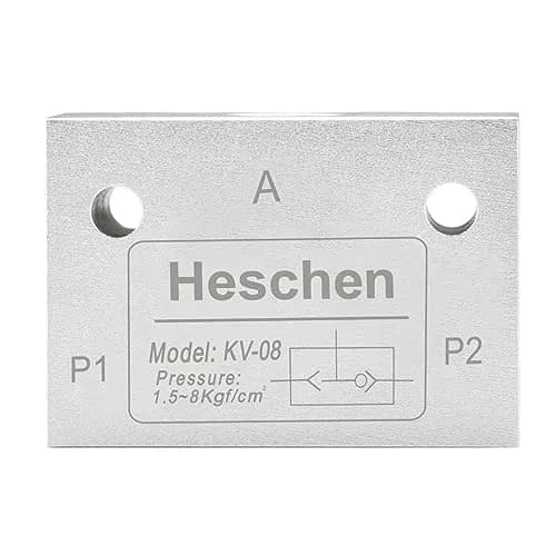 Heschen Pneumatic Shuttle Valve KV-08 PT1/4 Aluminum Alloy | Efficient Air Control thumbnail 4